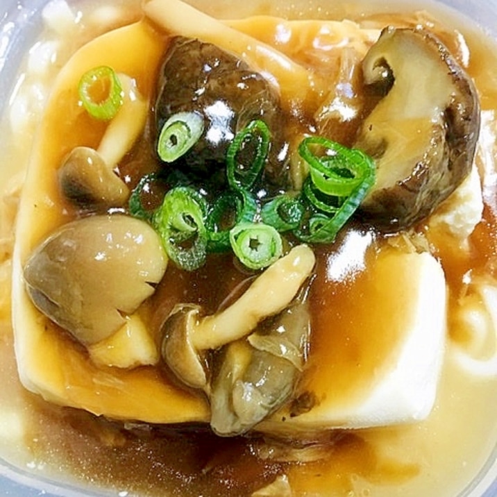 とろとろ高野豆腐のきのこあんかけ